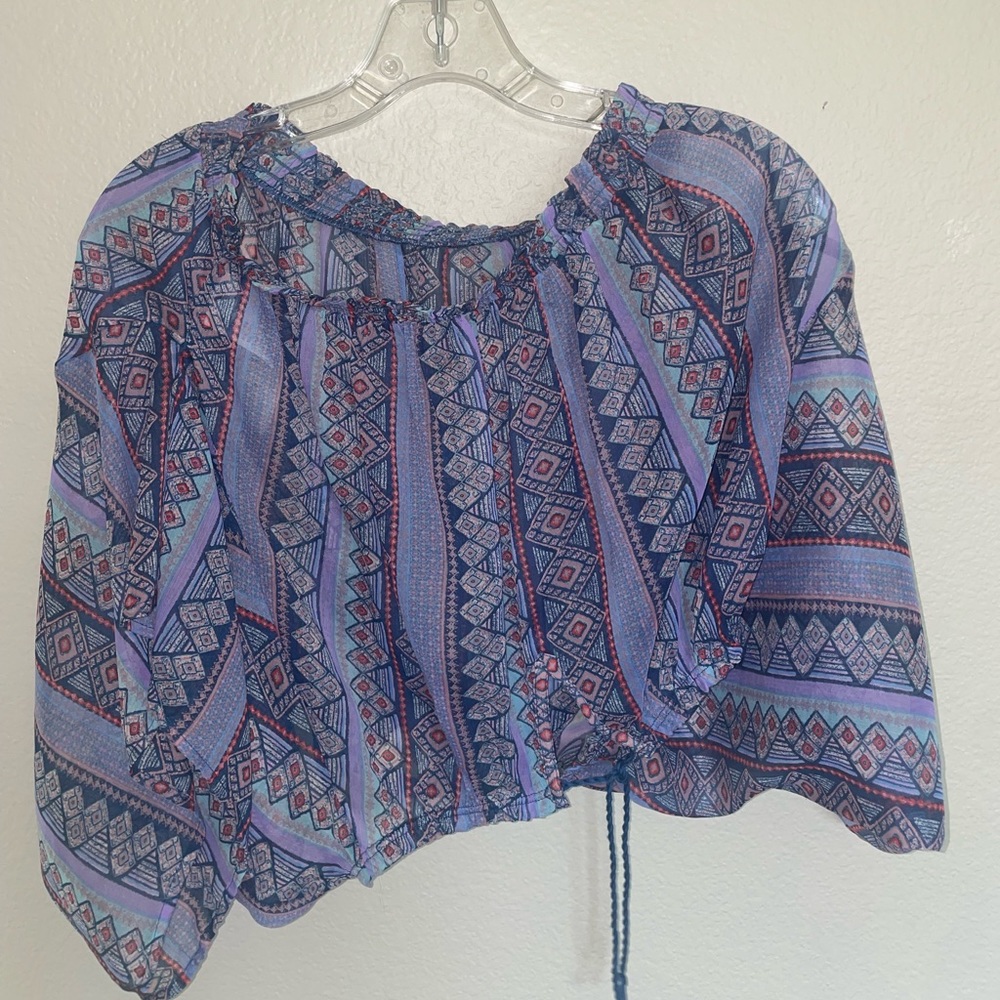 beautiful purple off the shoulder blouse